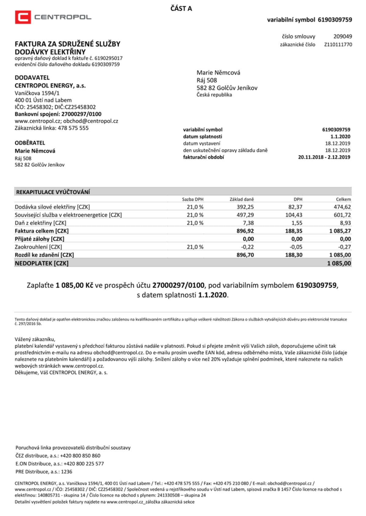 Invoice old